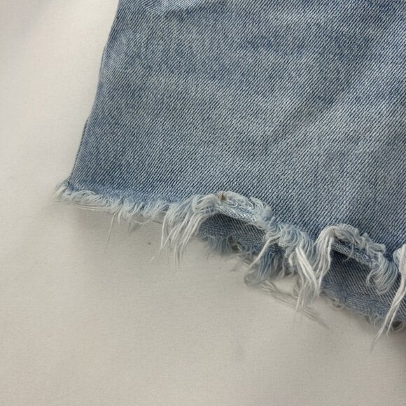 Madewell Relaxed Jean Shorts Size 25 Women's Blue Denim Button Fly Cutoff 2” Ins - Picture 11 of 13
